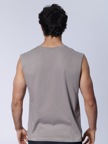Musculosa estampada Now Marron