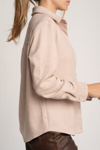 Camisa Gamuza Cuero Vegano Rosa