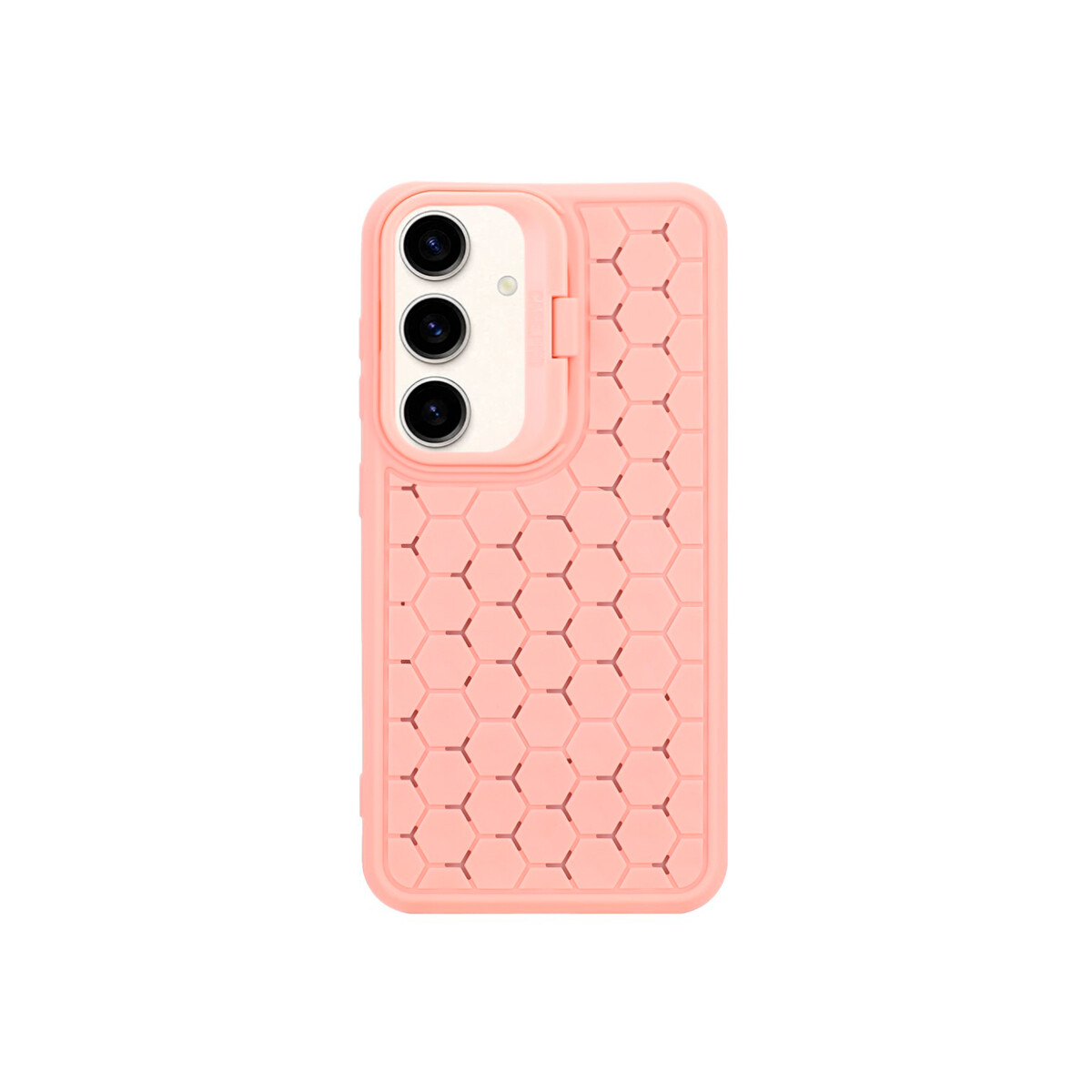 Protector para Samsung Galaxy A55 con soporte color rosa 
