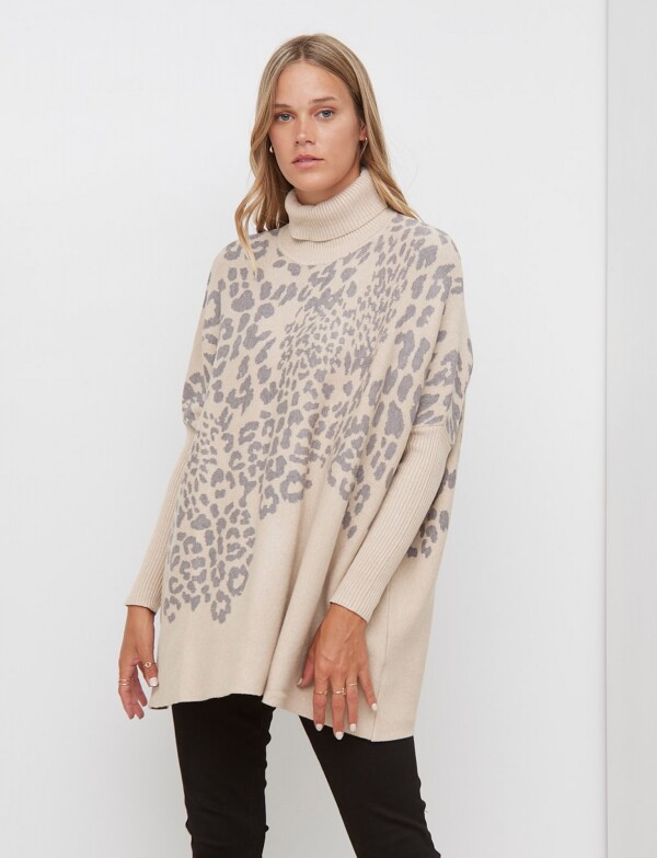 Polera Oversized BEIGE/MULTI