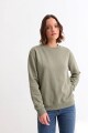 Buzo deportivo clásico escote redondo - UNISEX VERDE OLIVA