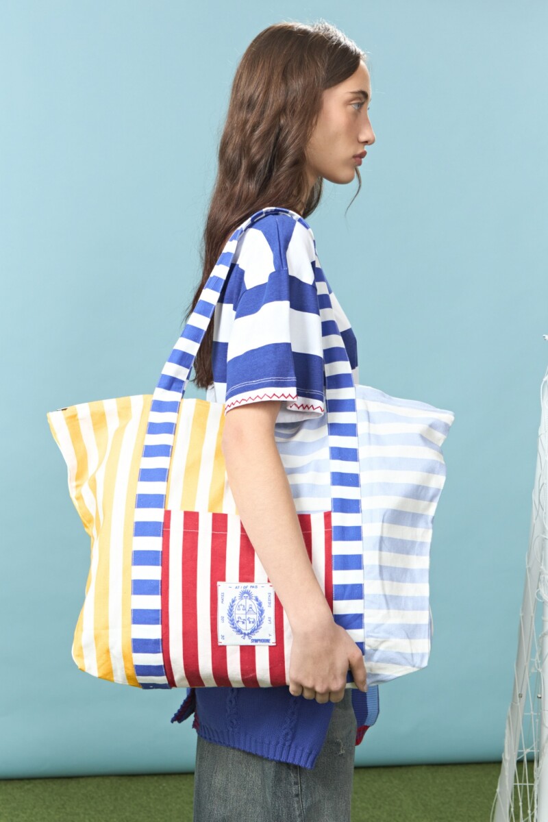 Bolso rayado Yorugua multicolor