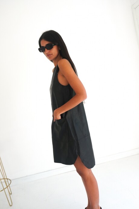 Sun Suede Dress Negro