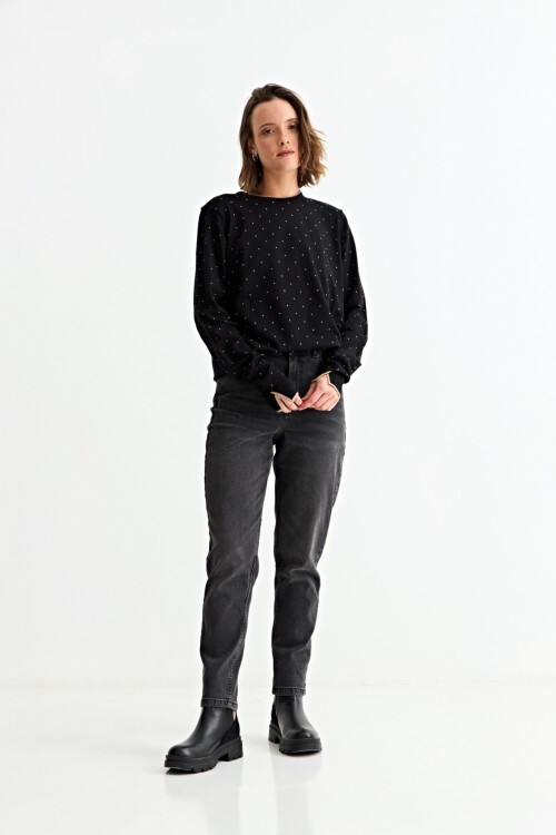 Sweater corazones NEGRO