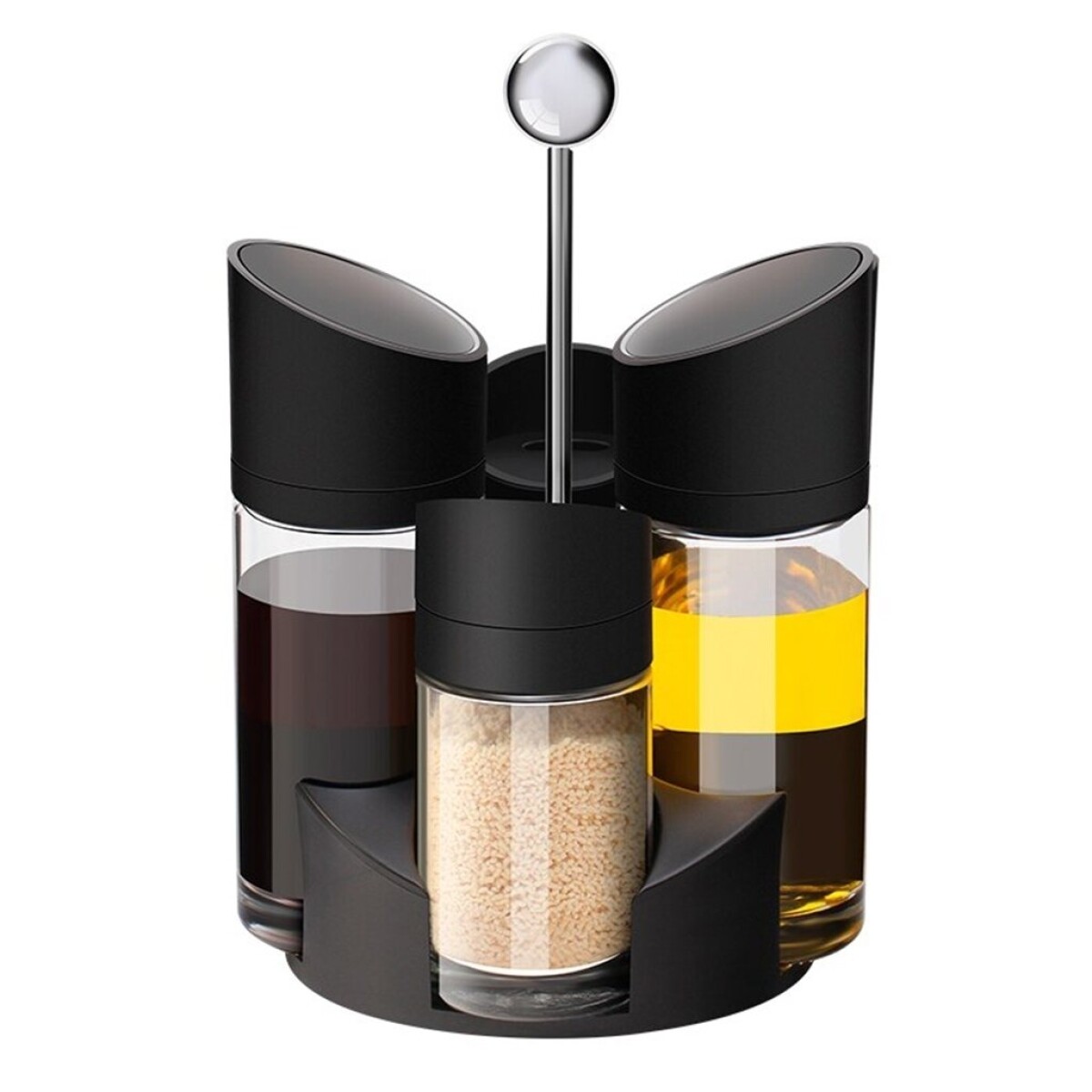 SET 4 PIEZAS ACEITERO/VINAGRERO MATE. H22X14X13CM 