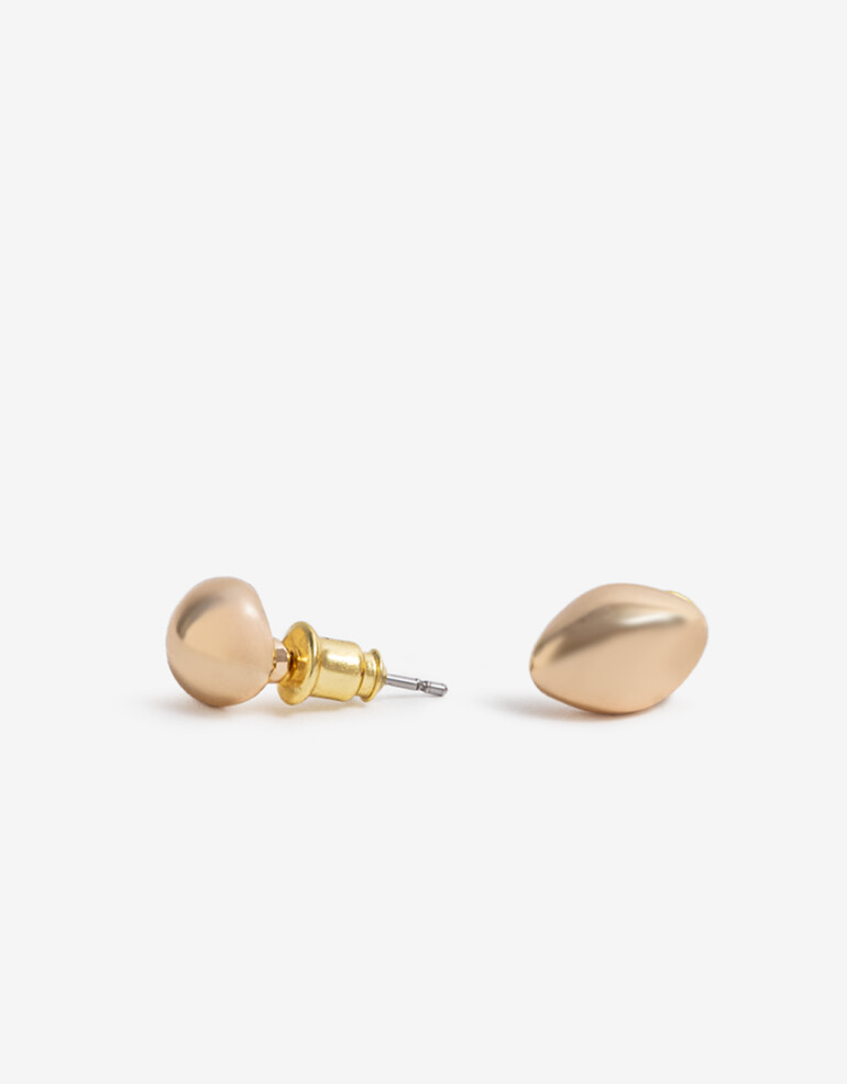 Aros Pasantes Metal Aros Pasantes De Metal Bañado En Oro - Dorado