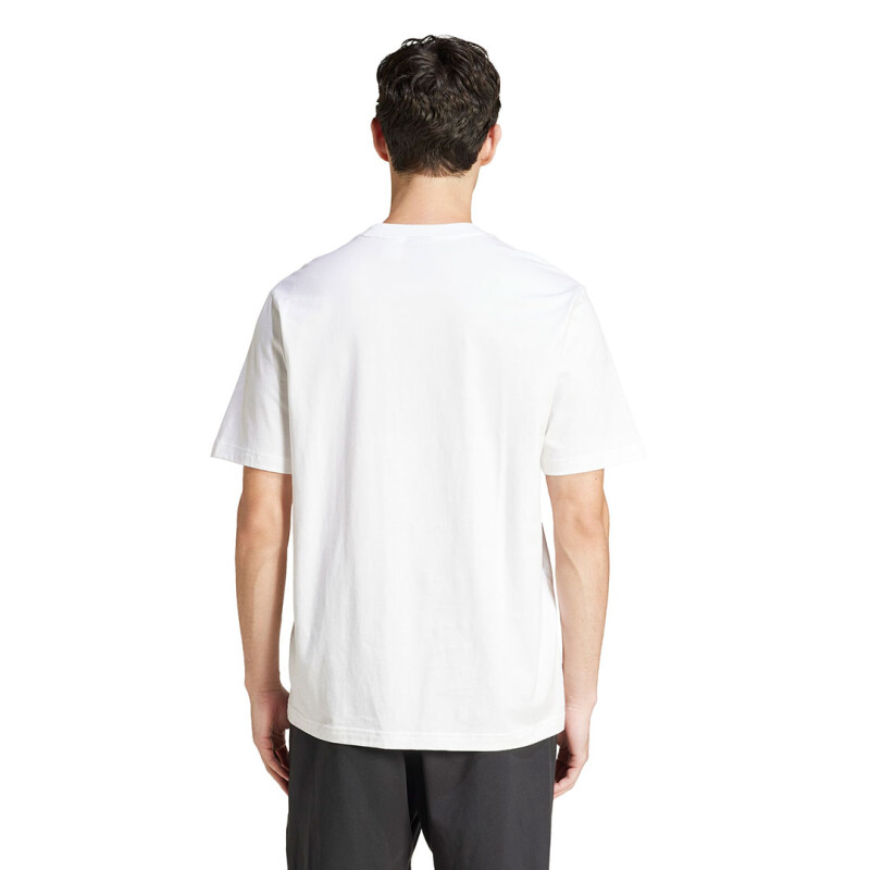 Remera de Hombre Adidas Essentials Linear Single Jersey M Blanco - Negro