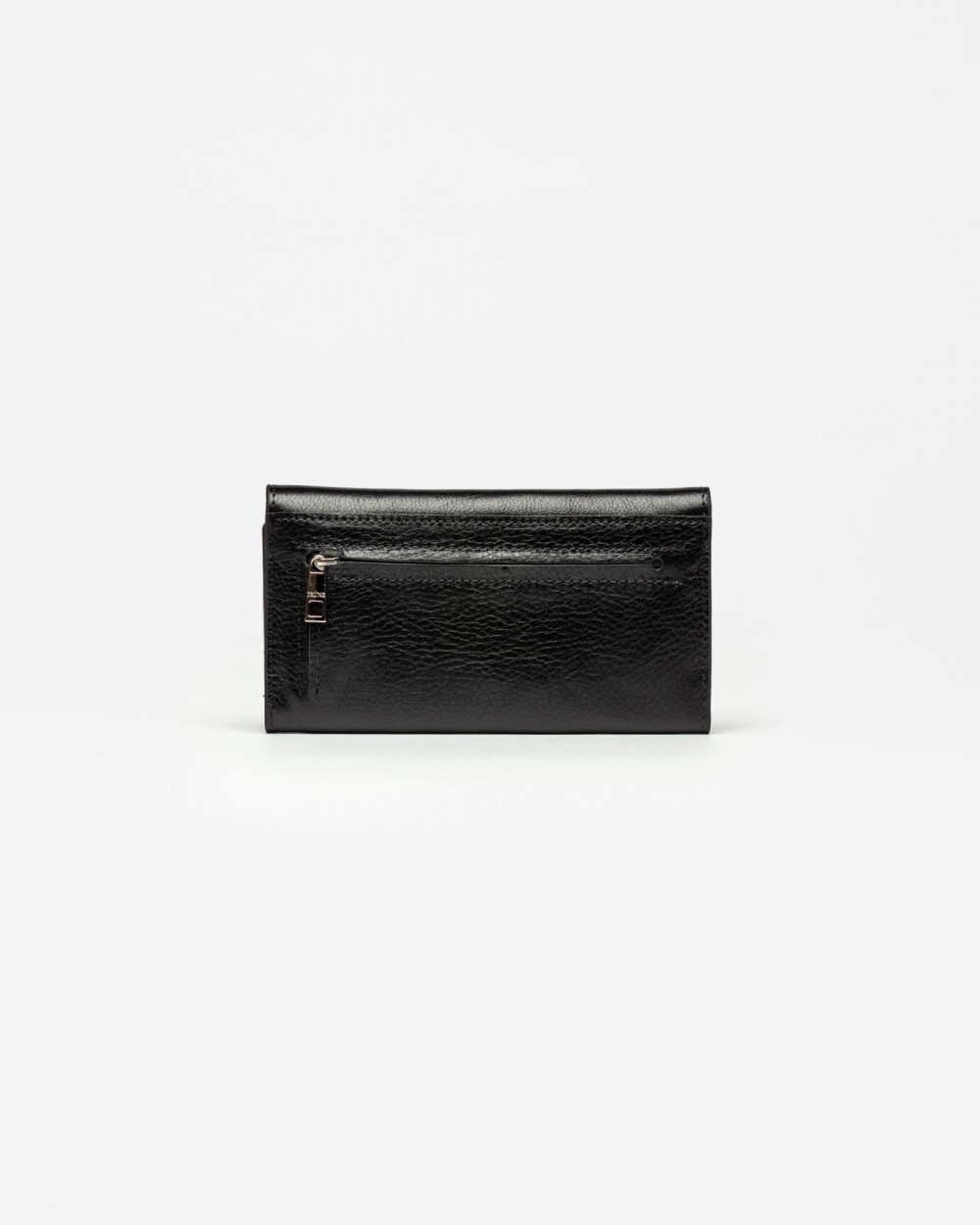 Billetera Dalia en cuero liso satinado Negro