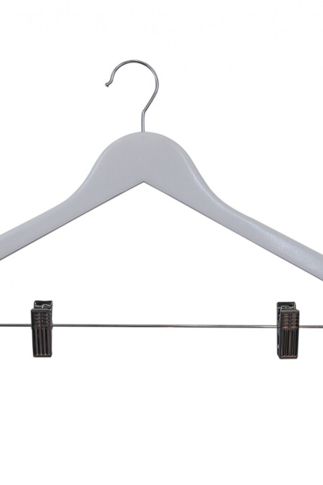 Percha Pantalón Triángulo Con Pinzas - Adultos Blanco Percha Pantalón Triángulo Con Pinzas - Adultos Blanco