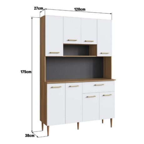 KIT COCINA ARTECAS 8 PUERTAS 1 CAJON NOGAL/BLANCO KIT COCINA ARTECAS 8 PUERTAS 1 CAJON NOGAL/BLANCO