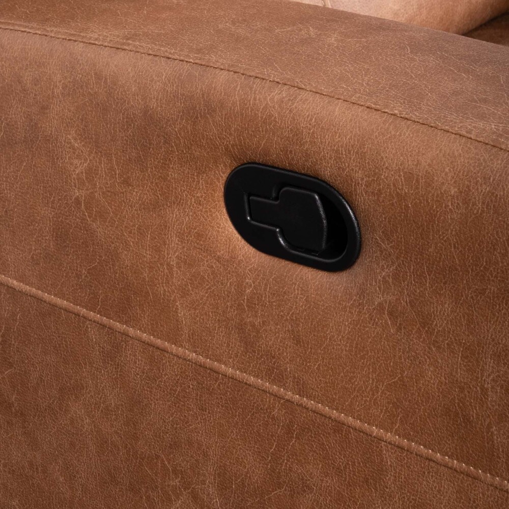 RECLINER MANUAL 2 CUERPOS TELA MARRON HAMILTON CAMEL