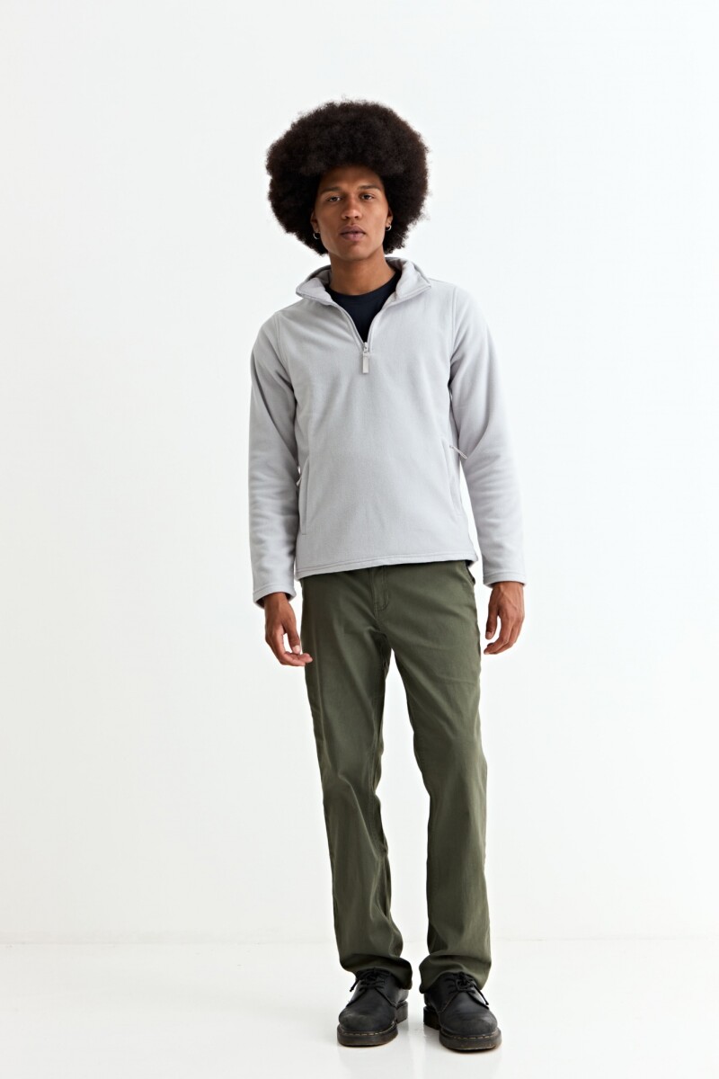 Buzo de polar GRIS CLARO