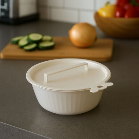 BOWL PLASTICO CON TAPA 30,5X30,5X10,5CM BOWL PLASTICO CON TAPA 30,5X30,5X10,5CM