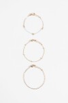Set de 3 pulseras dorado
