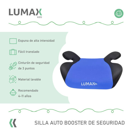 Booster Alzador de Seguridad Lumax Kids para Auto Azul