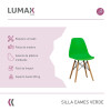 Sillas Eames Lumax Colorido Innovador Moderno Verde