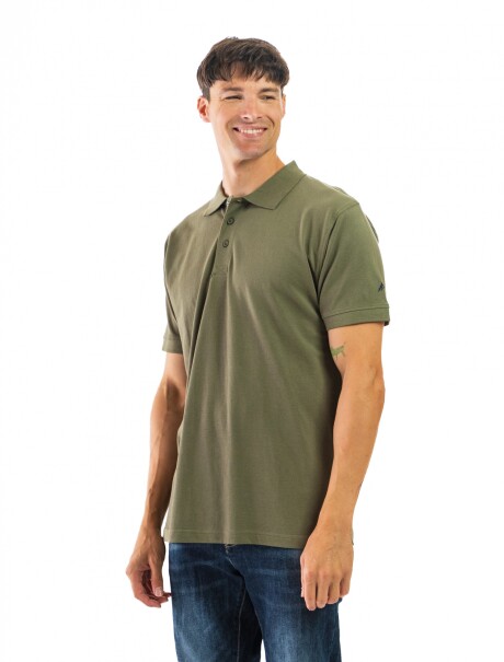 Remera Polo Algodón Kaki