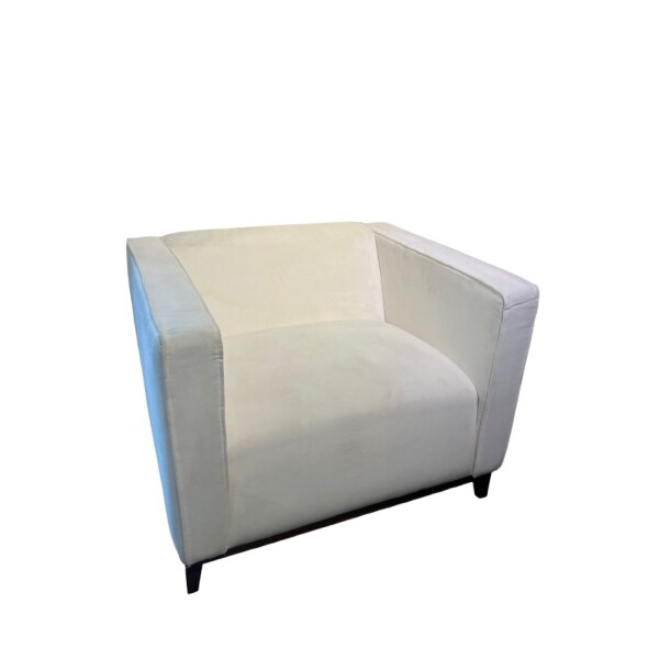 Poltrona en tela blanca - Producto con detalles Poltrona en tela blanca - Producto con detalles