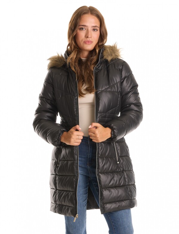 Campera Abrigo Calce Entallado NEGRO