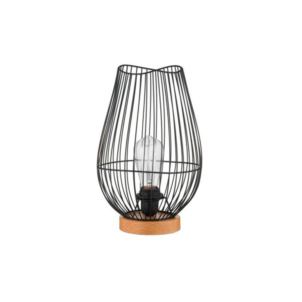 Lámpara De Mesa Vax Negro Just Home Collection 