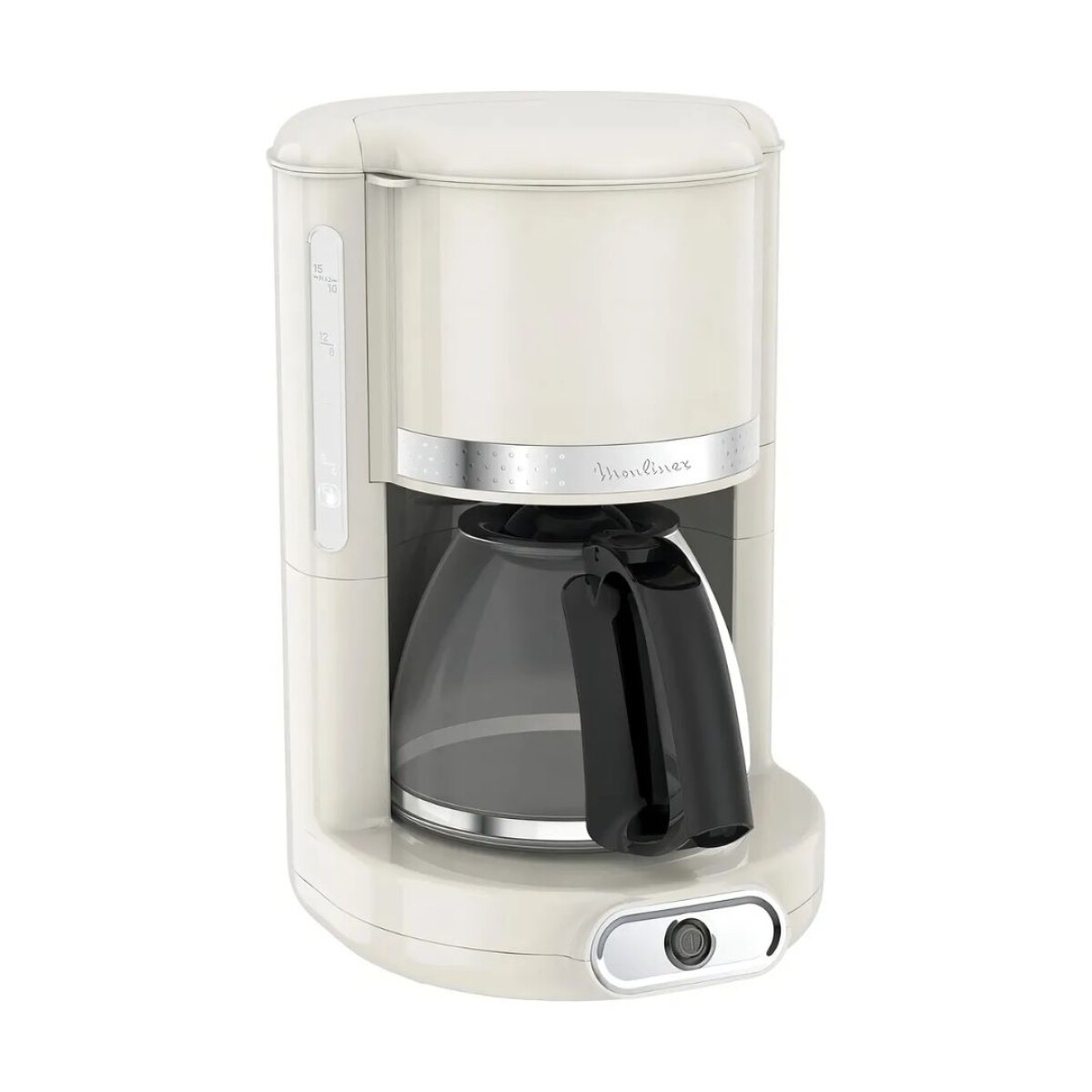 Moulinex Cafetera filtro Soleil Vintage | 1,25 Lts. | Jarra De Cristal | Sistema Antigoteo | Color Marfil. 