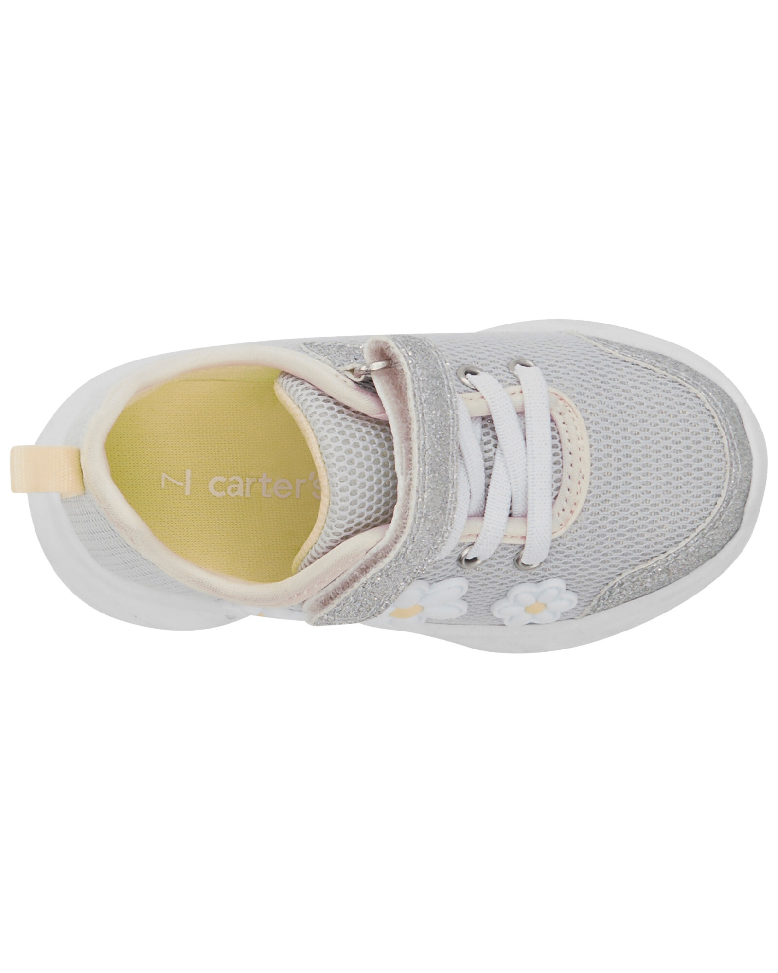 Championes con velcro y luces, diseño flores Championes con velcro y luces, diseño flores