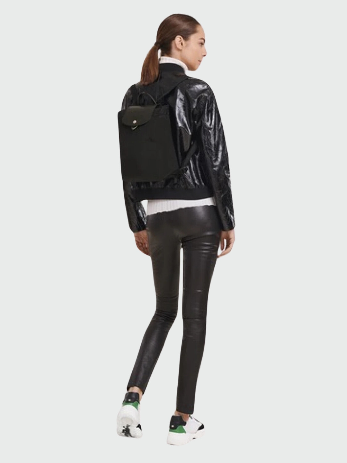 Longchamp - Le Pliage Green M BackPack Negro