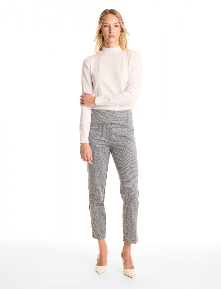 Pantalon Tejido Gales - Blanco/negro 