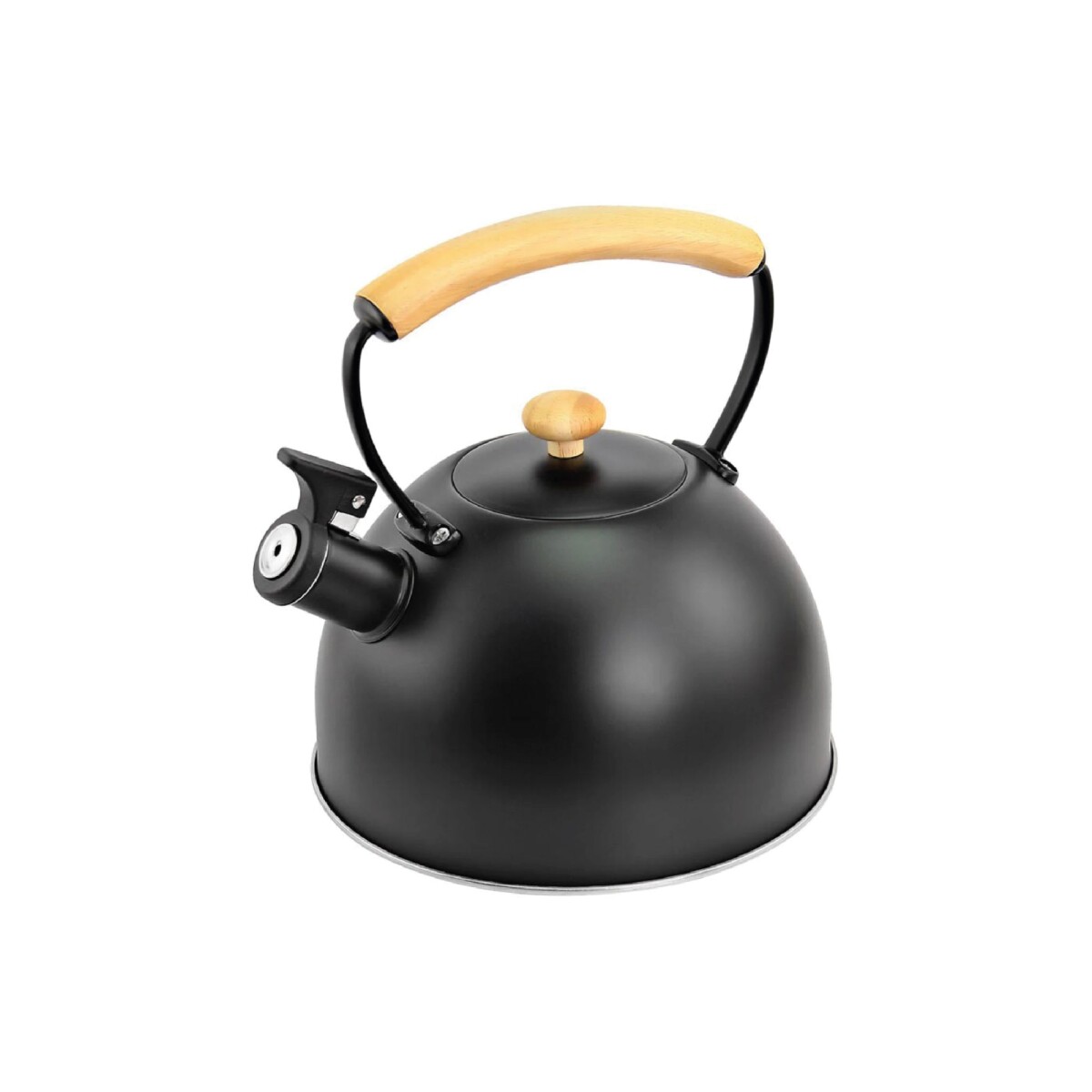 CALDERA 2.5L SILBADOR FONDO DOBLE MANGO MADERA LISSY NEGRO 