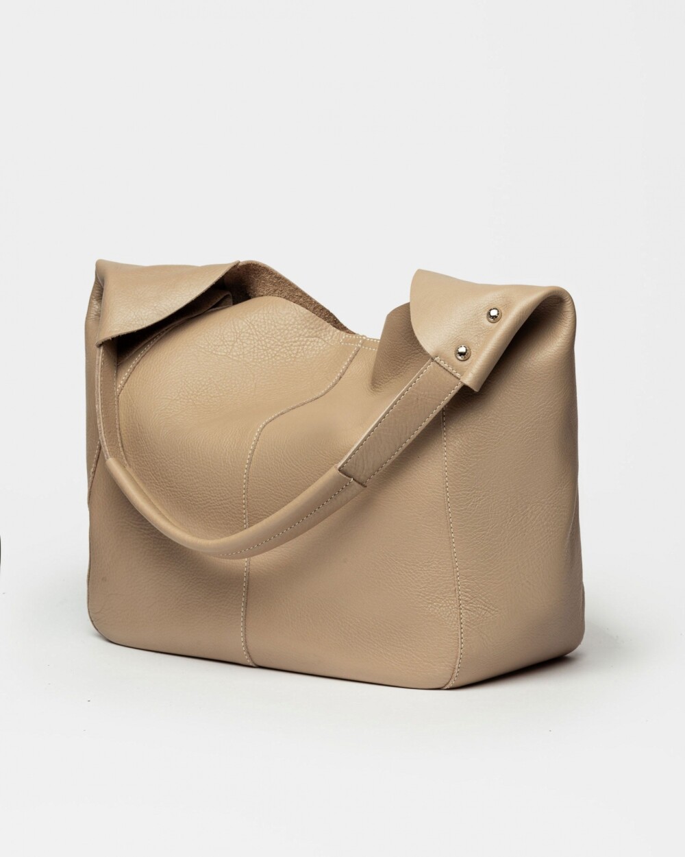 Bolso Dune en cuero graneado Vison