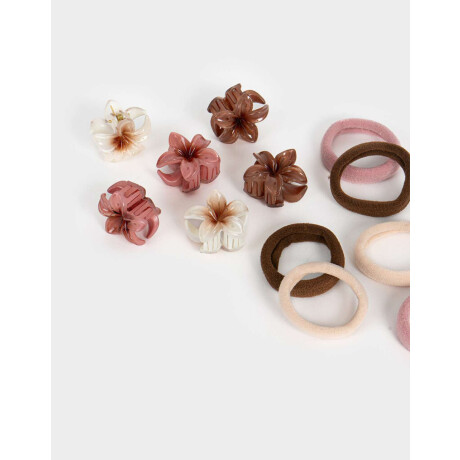 Set De Accesorios De Pelo Combinacion Tricolor