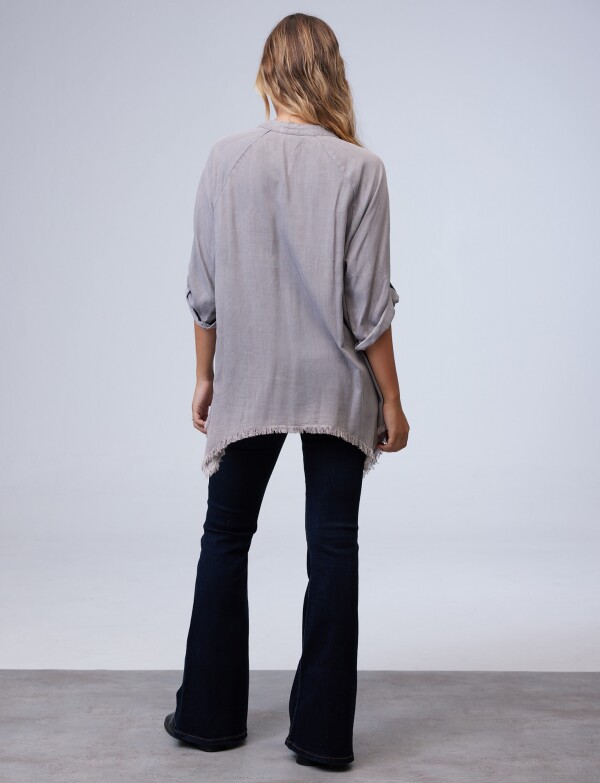 Camisa Oversize Tencel GRIS