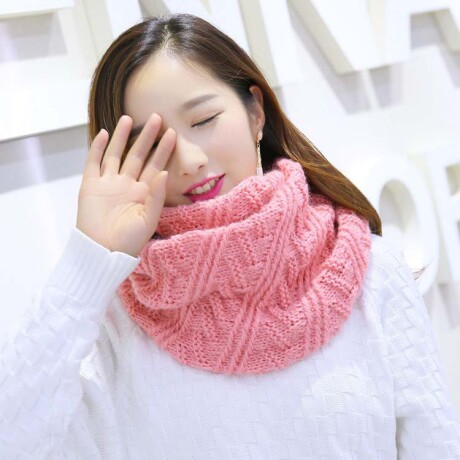 Cuello tejido Rosa