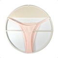 Tanga Colaless Ajustable De Encaje Rosa Claro