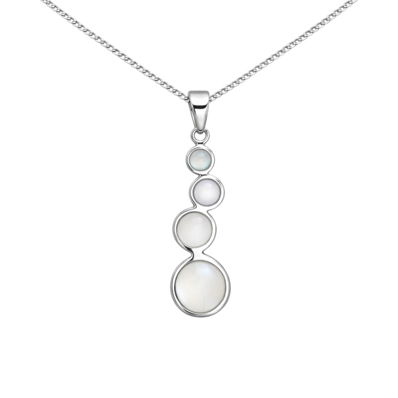 Dije circulos - Plata 925 - nacar - CP4759 conpiedra