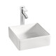 BACHA DE PORCELANA DE APOYO LOZA BLANCA MEDIDA 38X38X13 000