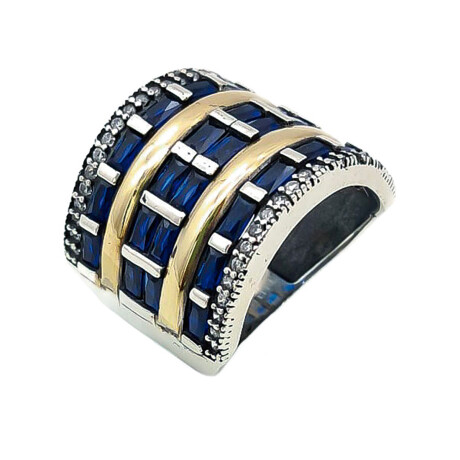 Anillo de plata 925 y double y circonia Anillo de plata 925 y double y circonia