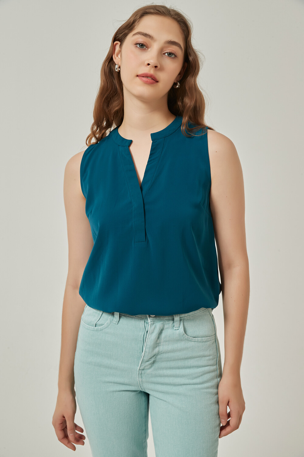 Musculosa Dolly Verde Azulado