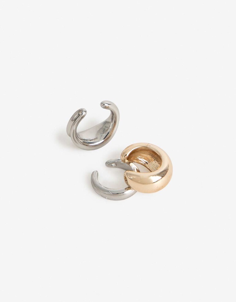 Aros Sets Metal Set Cuffs - Combinacion Bicolor