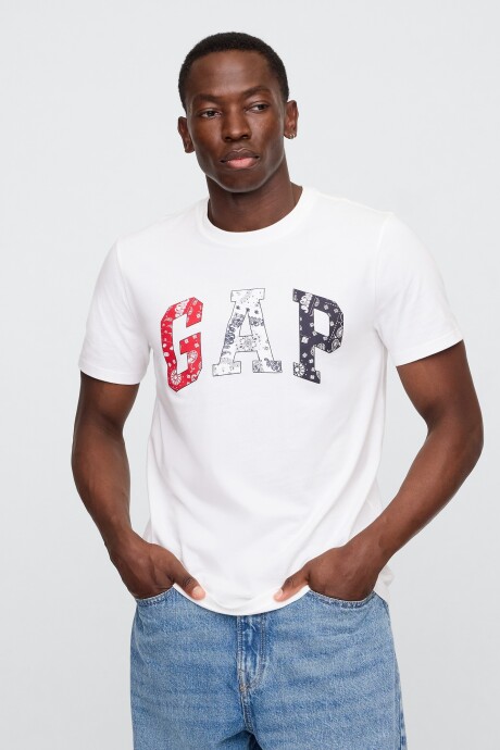 Remera Logo Gap Manga Corta Hombre New Off White V2