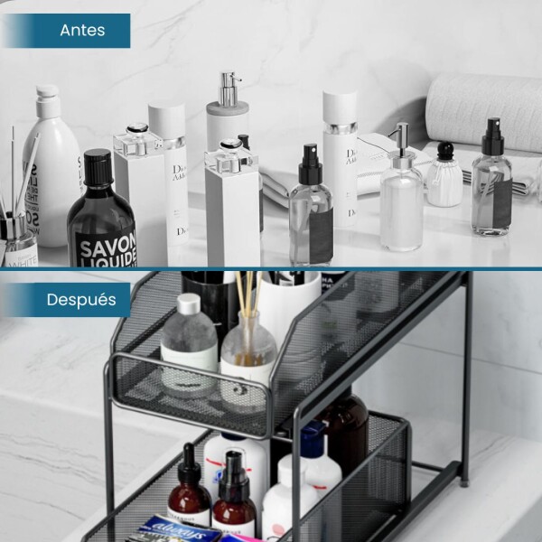 Organizador De Cocina Bajo Mesada Alacena 2 Estantes Cajones CAN010 Organizador De Cocina Bajo Mesada Alacena 2 Estantes Cajones CAN010
