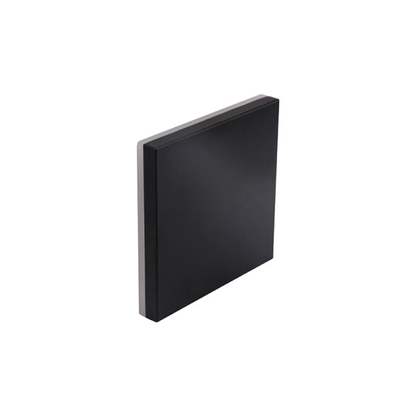 Aplique pared cuadr ngo 12W cálida IP65 600lm ZU0327