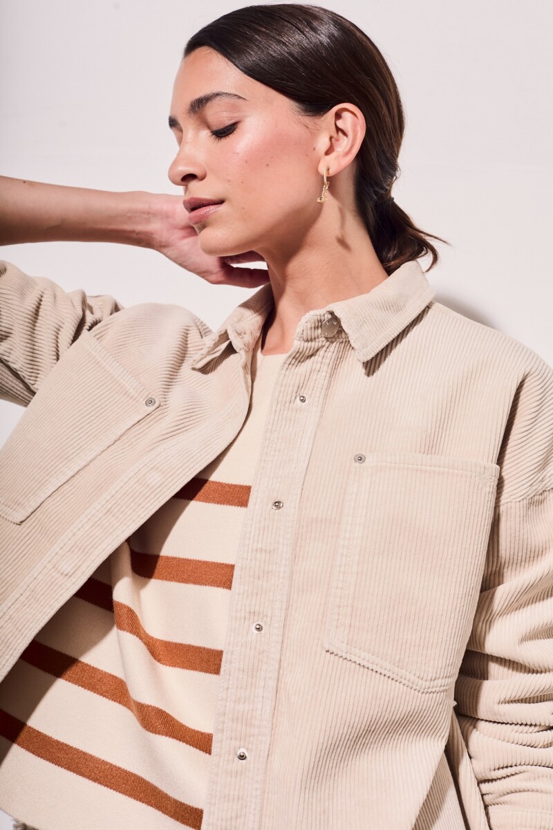 Sobrecamisa Corduroy Beige