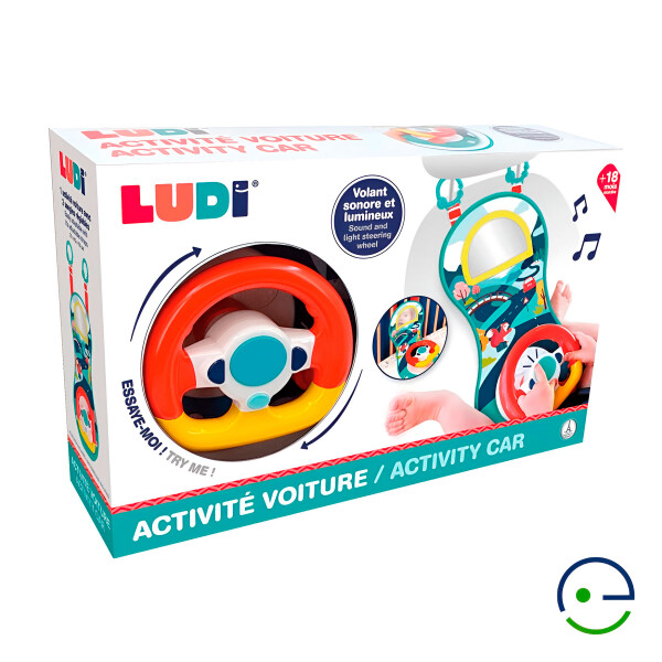 Colgante Bebé Coche Auto Interactivo Espejo Volante Sonido Color Rojo