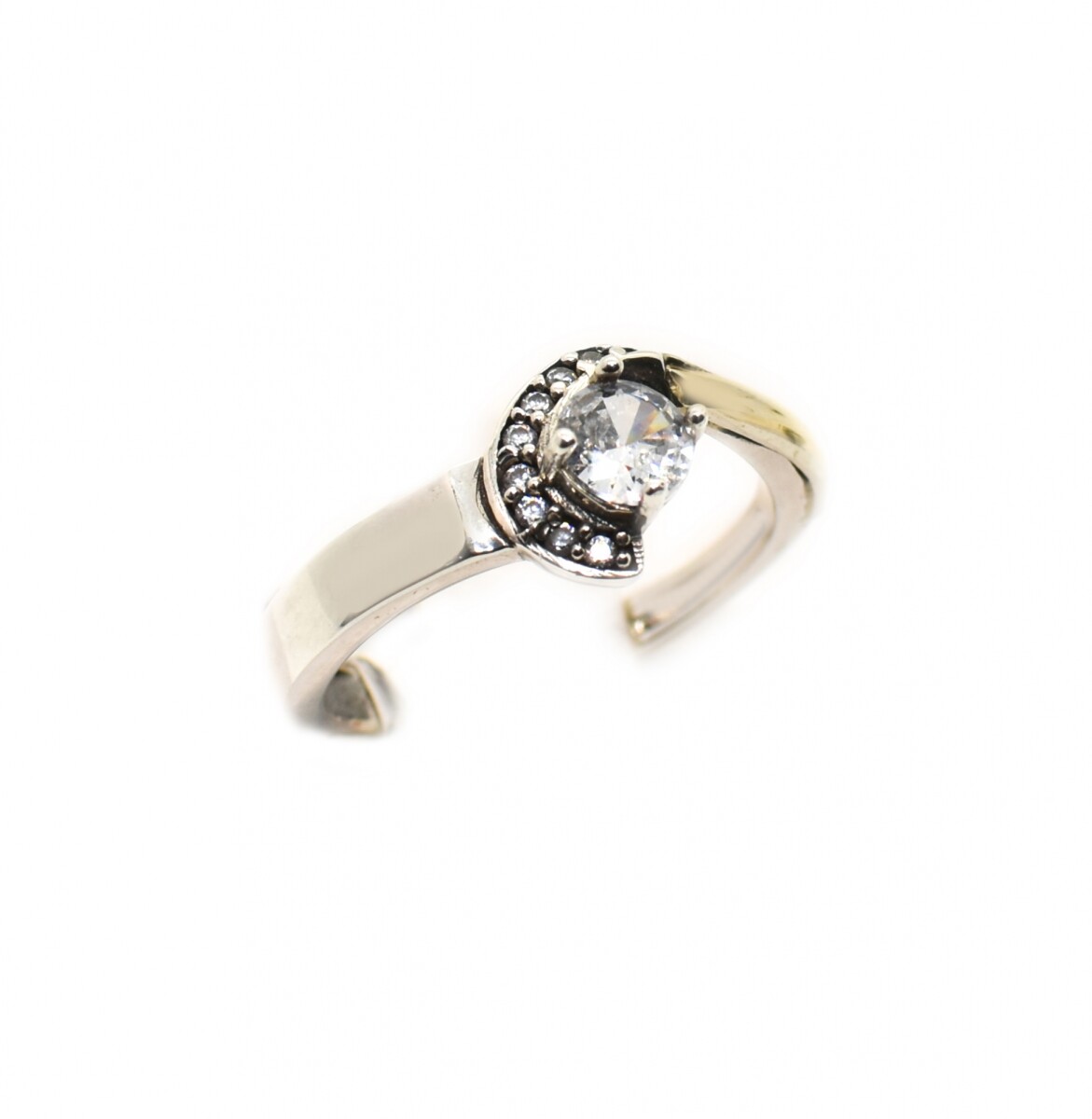 Anillo en Oro y Plata 925 con Zirconias 