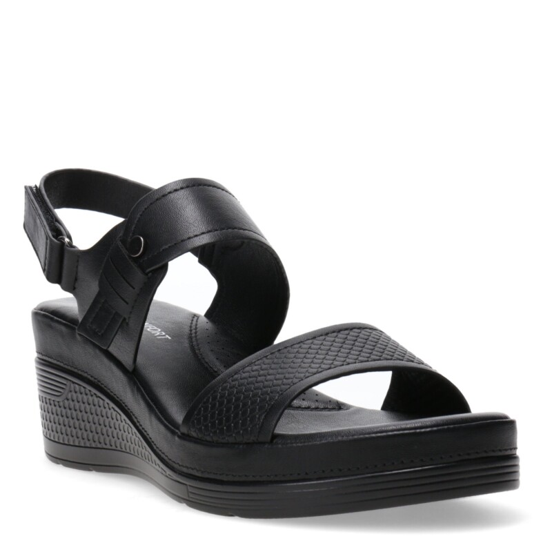 Sandalias de Mujer Lady Confort BORGER con plataforma Negro