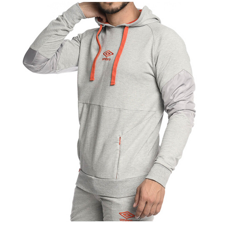 Buzo de Hombre Umbro College Gris Melange - Anaranjado