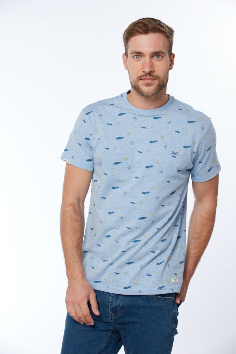 REMERA ESTAMPADA Azul