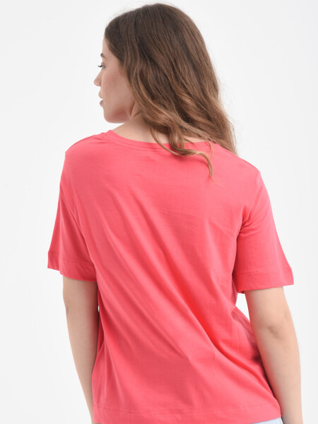Camiseta manga corta algodón orgánico Rosa