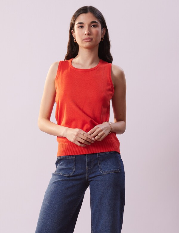 Musculosa Tejida ANARANJADO